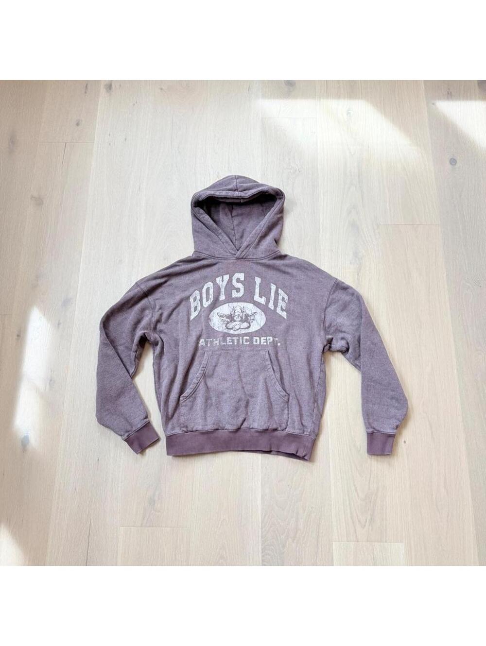 Boys Lie Athletics Racer Hoodie Plum XS/S